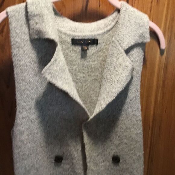 NWOT. Heathered Grey and Tan Soft Knit Duster Women’s Size M from Love Tree - Picture 3 of 10